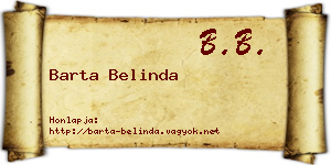 Barta Belinda névjegykártya